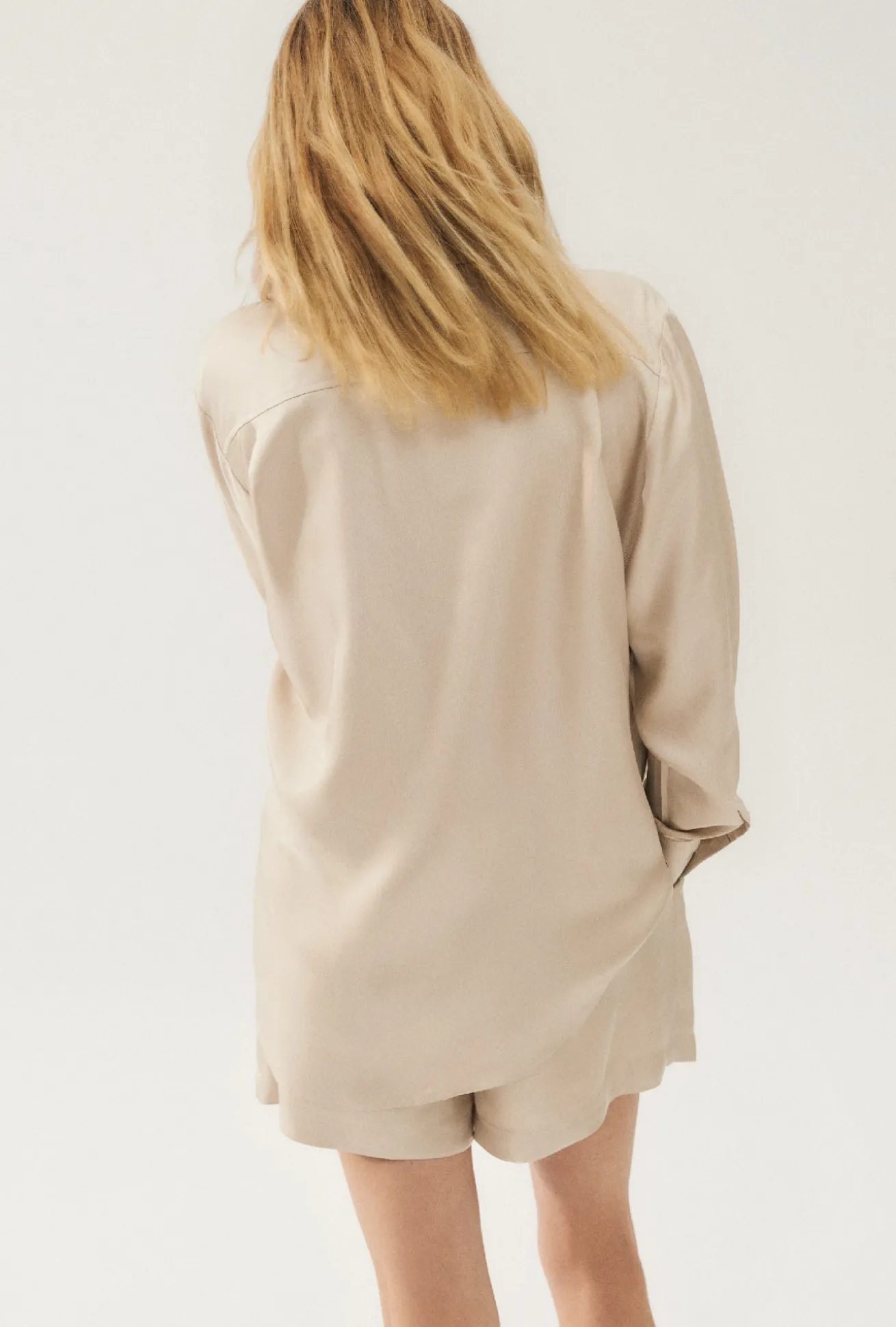 TWILL BOYFRIEND SHIRT HAZELNUT