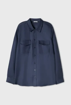 TWILL BOYFRIEND SHIRT MIDNIGHT