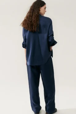 TWILL BOYFRIEND SHIRT MIDNIGHT