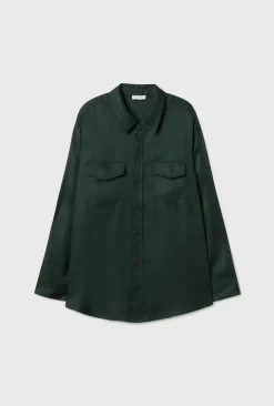 TWILL BOYFRIEND SHIRT SCARAB