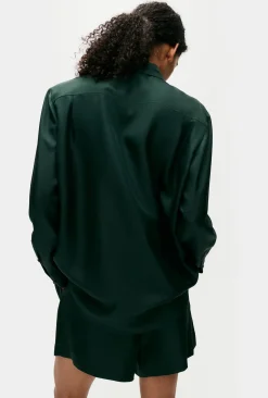 TWILL BOYFRIEND SHIRT SCARAB