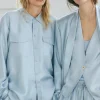 TWILL BOYFRIEND SHIRT SKY