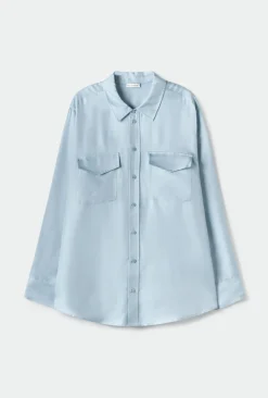 TWILL BOYFRIEND SHIRT SKY