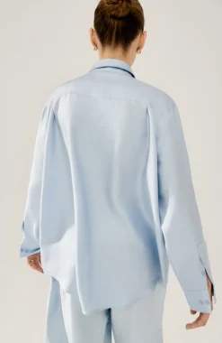 TWILL BOYFRIEND SHIRT SKY