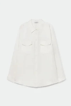 TWILL BOYFRIEND SHIRT WHITE