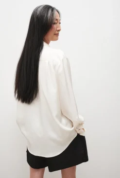 TWILL BOYFRIEND SHIRT WHITE