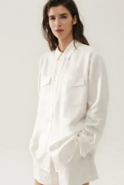 TWILL BOYFRIEND SHIRT WHITE