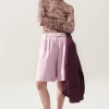 TWILL DOUBLE PLEATED SHORTS LILAC