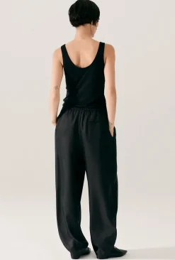 TWILL HAREM PANTS BLACK