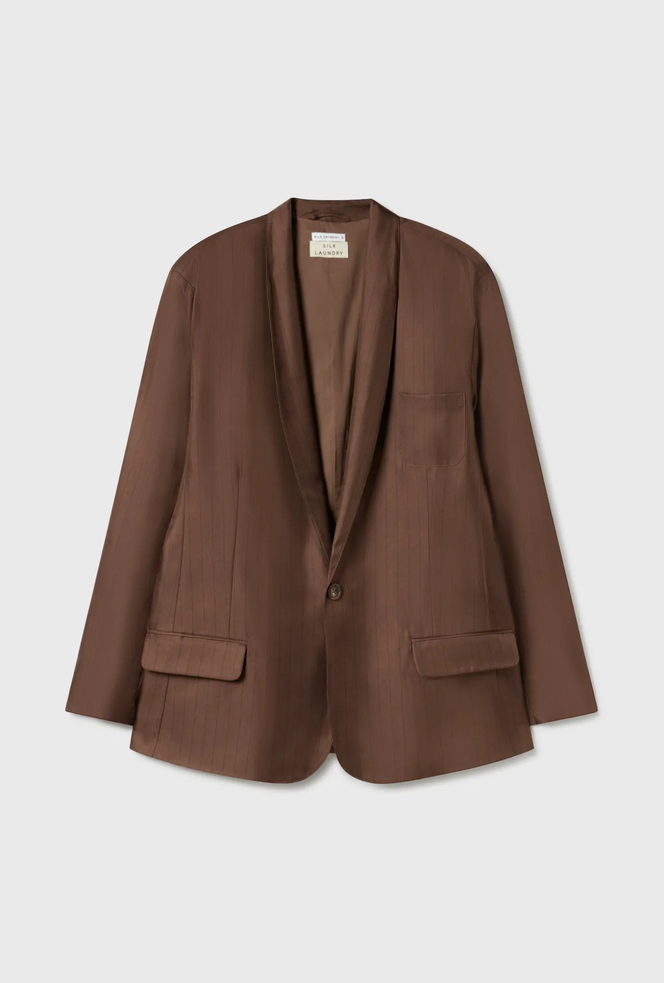 TWILL MIAMI BLAZER DARK EARTH PINSTRIPE