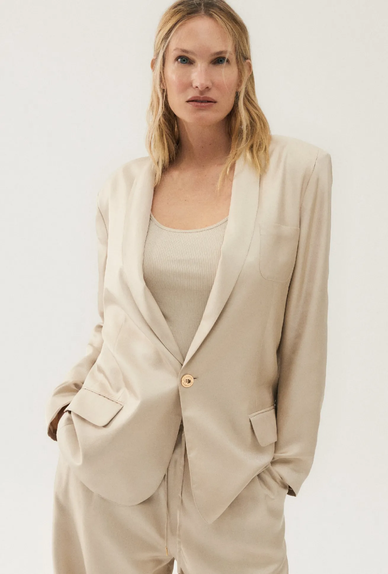 TWILL MIAMI BLAZER HAZELNUT