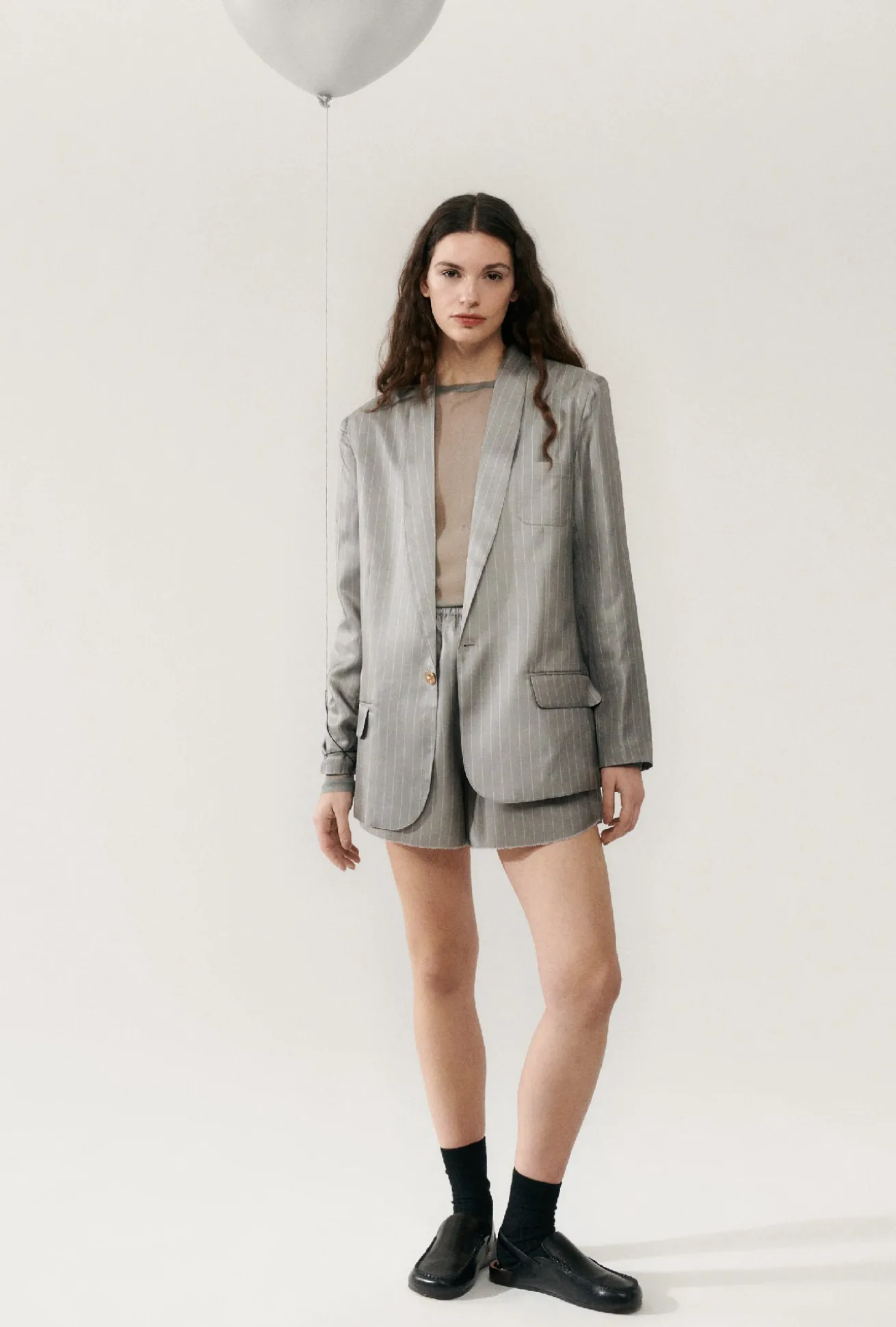 TWILL MIAMI BLAZER MOON PINSTRIPE