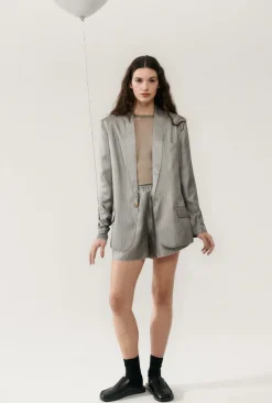 TWILL MIAMI BLAZER MOON PINSTRIPE