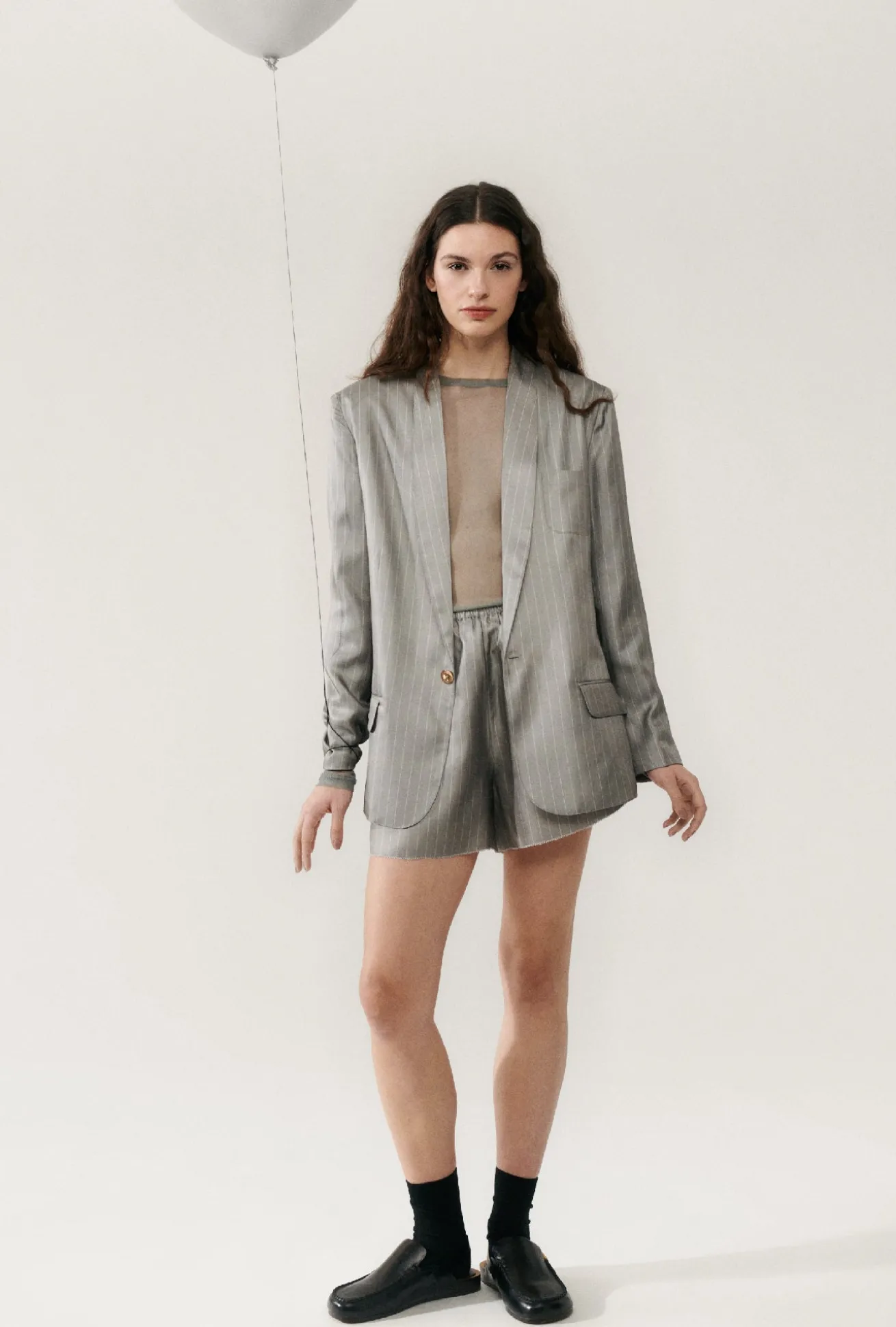 TWILL MIAMI BLAZER MOON PINSTRIPE