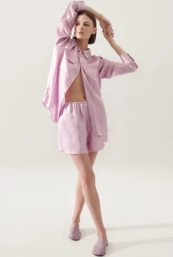 TWILL RACER SHORTS LILAC