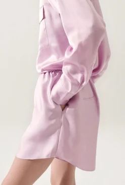TWILL RACER SHORTS LILAC