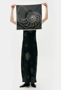 TWILL SCARF FIBONACCI BLACK