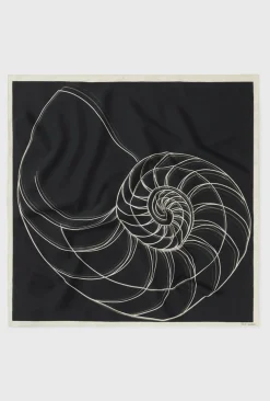 TWILL SCARF FIBONACCI BLACK