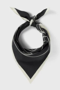 TWILL SCARF FIBONACCI BLACK
