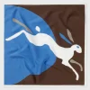 TWILL SCARF RABBIT DARK EARTH