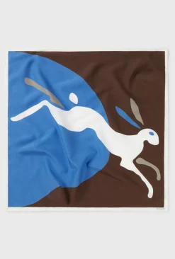 TWILL SCARF RABBIT DARK EARTH