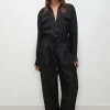 TWILL SLOUCH PANTS BLACK