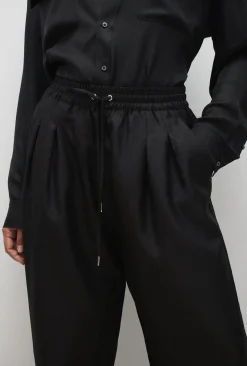 TWILL SLOUCH PANTS BLACK