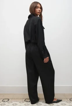 TWILL SLOUCH PANTS BLACK