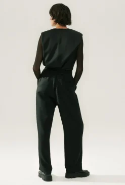 TWILL SLOUCH PANTS BLACK