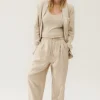 TWILL SLOUCH PANTS HAZELNUT