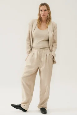 TWILL SLOUCH PANTS HAZELNUT