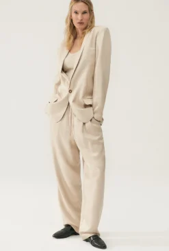 TWILL SLOUCH PANTS HAZELNUT