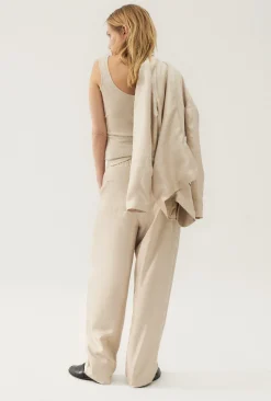 TWILL SLOUCH PANTS HAZELNUT