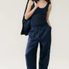 TWILL SLOUCH PANTS MIDNIGHT
