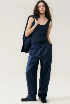 TWILL SLOUCH PANTS MIDNIGHT