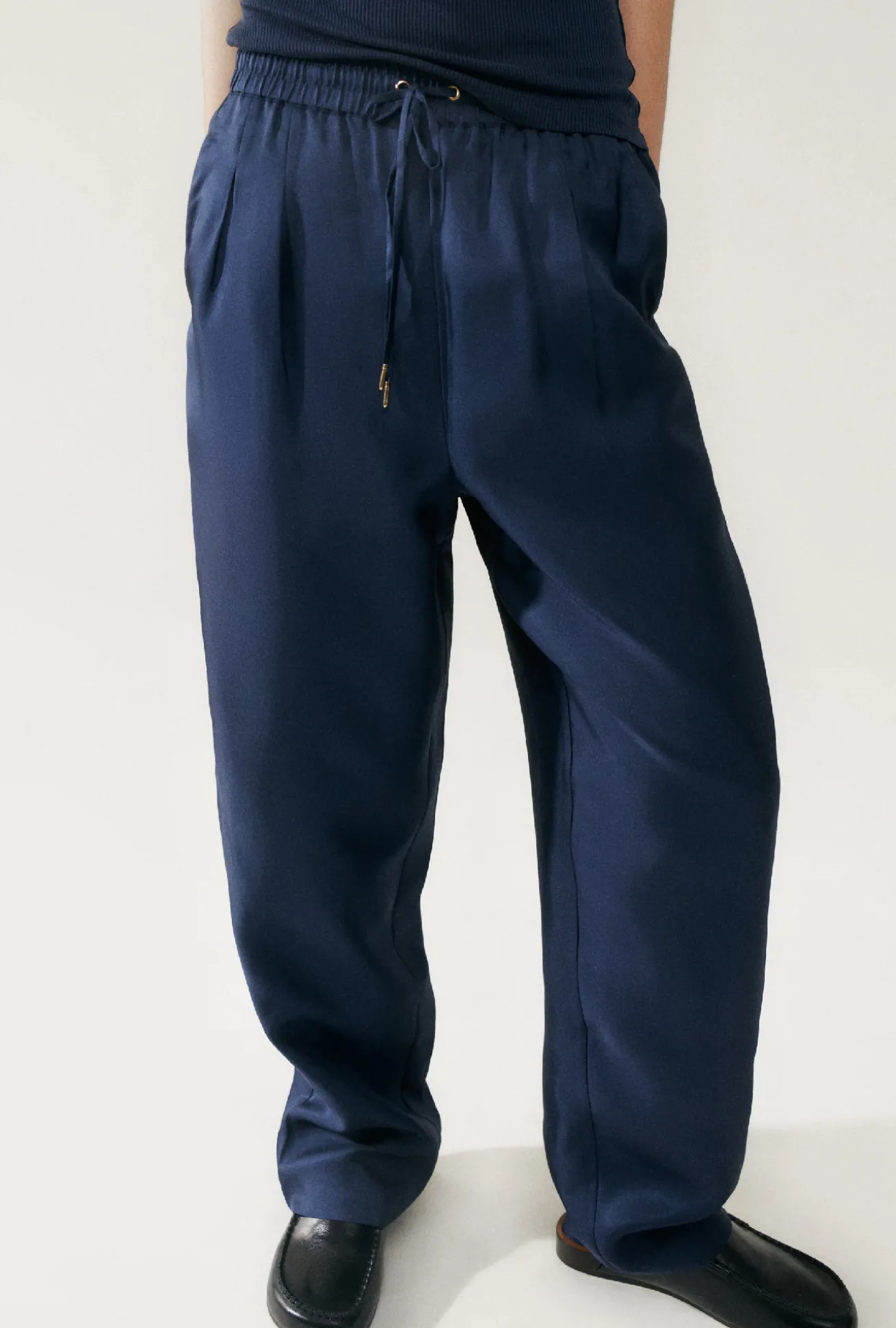 TWILL SLOUCH PANTS MIDNIGHT