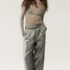 TWILL SLOUCH PANTS MOON PINSTRIPE