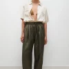 TWILL SLOUCH PANTS PINE