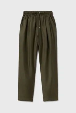 TWILL SLOUCH PANTS PINE