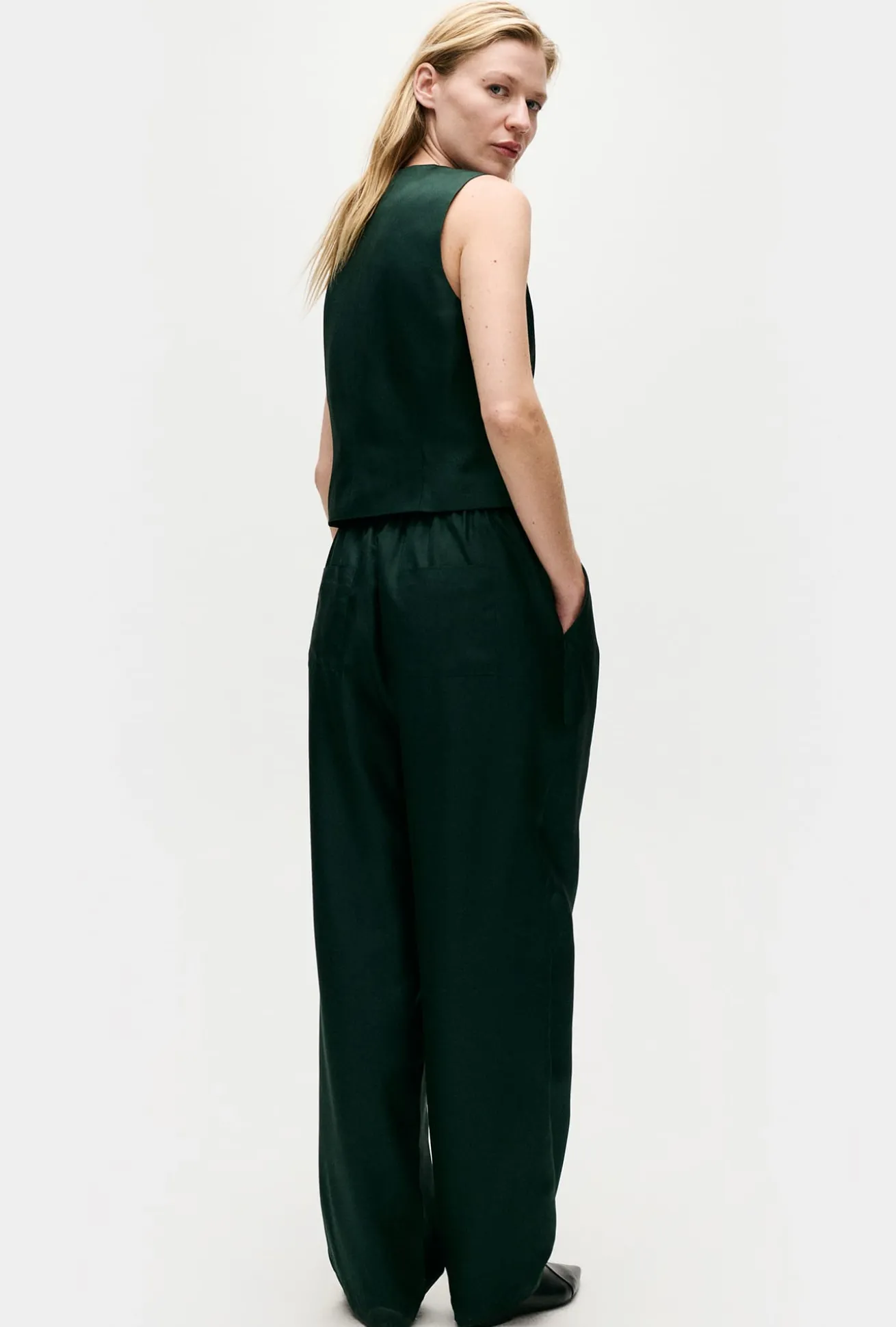 TWILL SLOUCH PANTS SCARAB