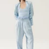 TWILL SLOUCH PANTS SKY
