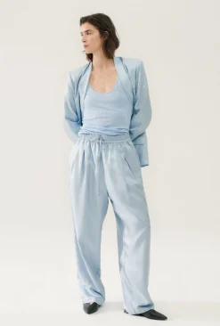 TWILL SLOUCH PANTS SKY