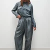 TWILL SLOUCH PANTS SLATE