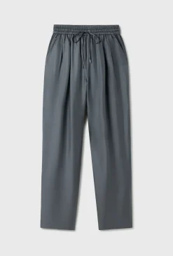 TWILL SLOUCH PANTS SLATE