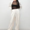 TWILL SLOUCH PANTS WHITE