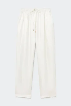 TWILL SLOUCH PANTS WHITE