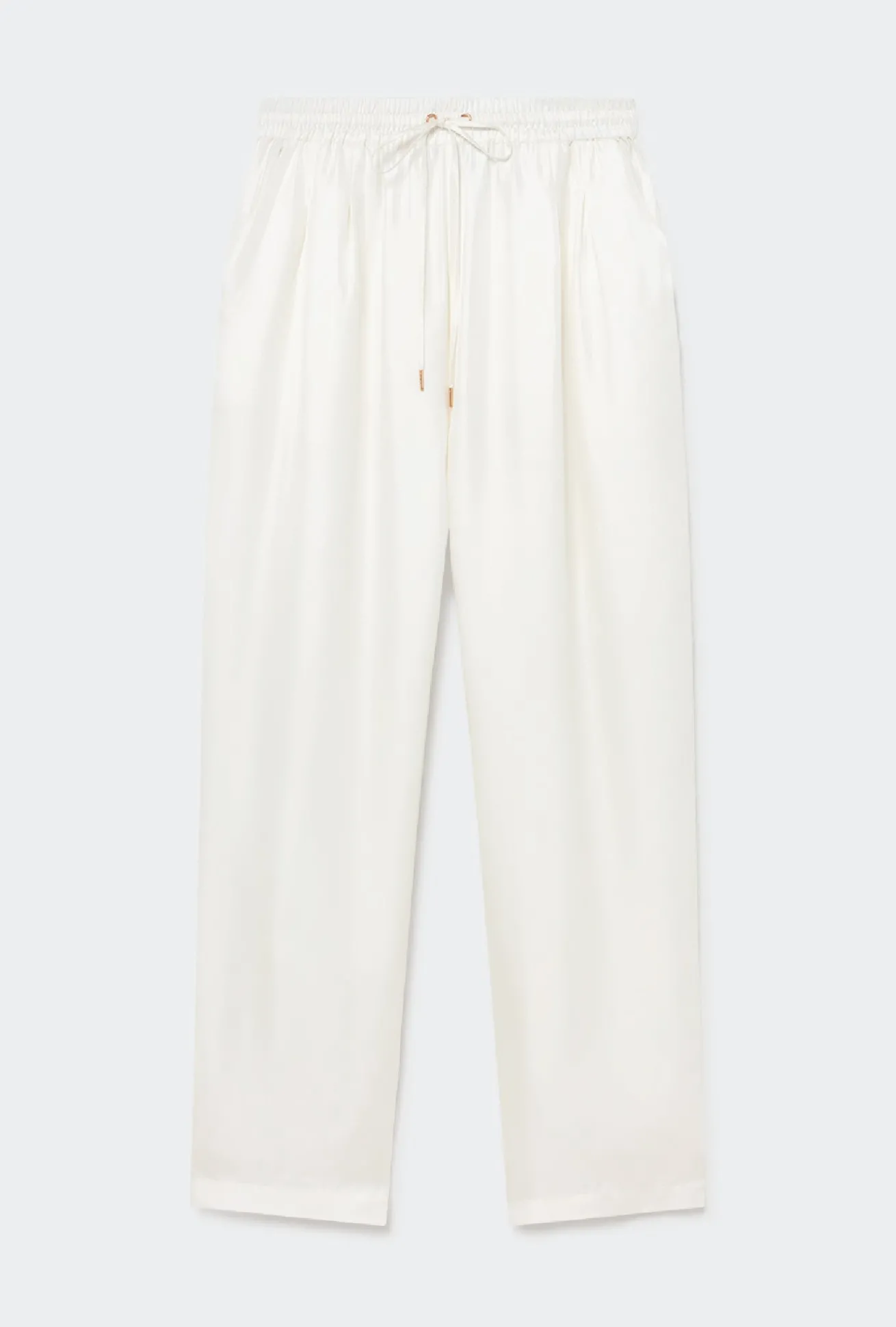 TWILL SLOUCH PANTS WHITE