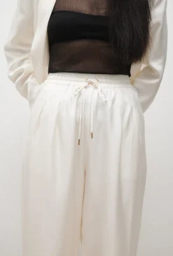 TWILL SLOUCH PANTS WHITE