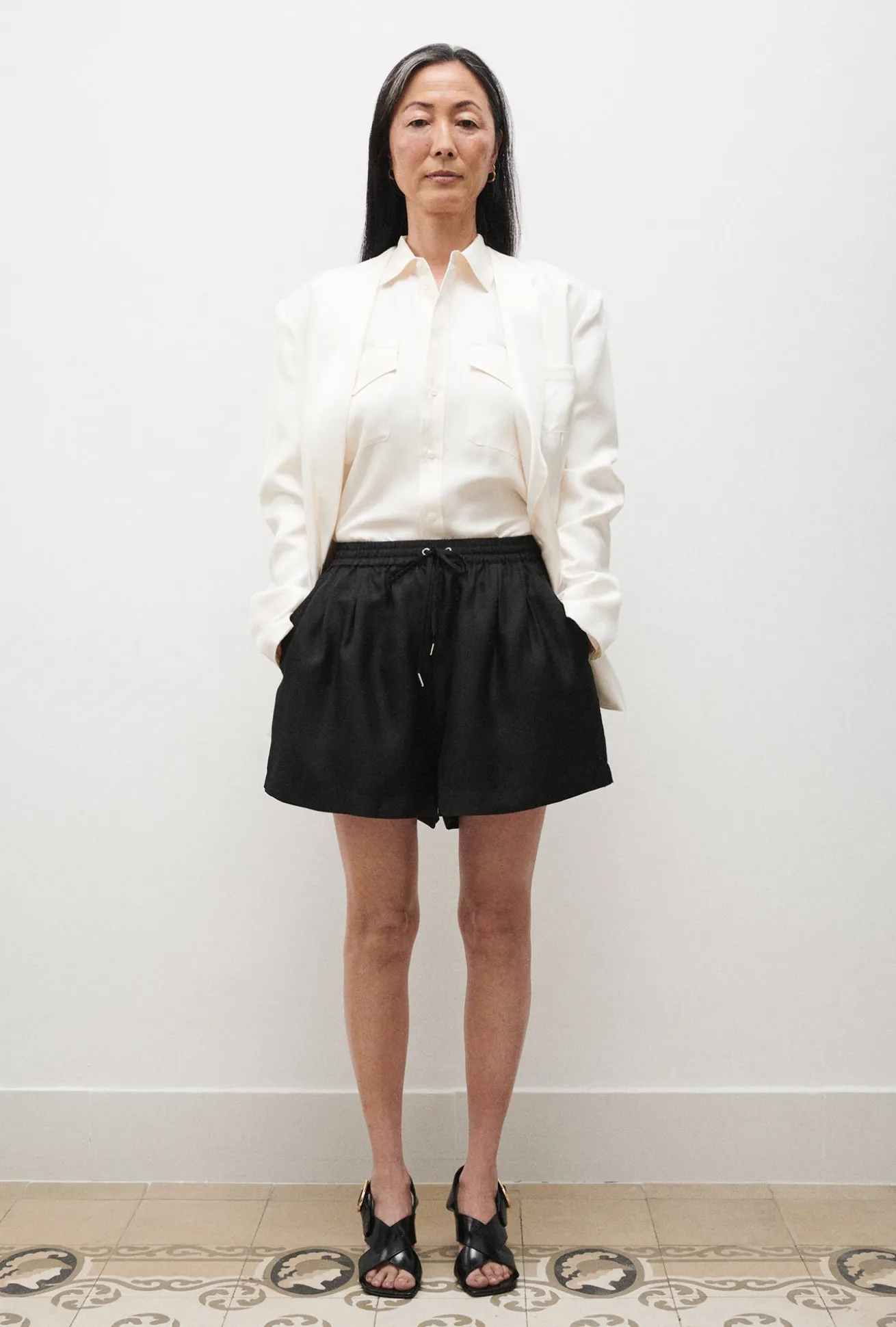 TWILL SLOUCH SHORTS BLACK