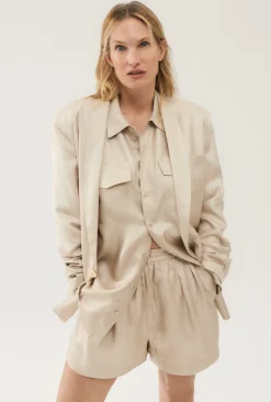 TWILL SLOUCH SHORTS HAZELNUT